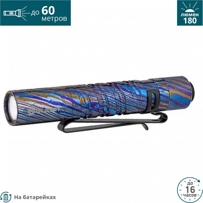 Фонарь OLIGHT I3T EOS TITANIUM DAMASCUS 124326 Фонарь OLIGHT I3T EOS TITANIUM DAMASCUS 124326